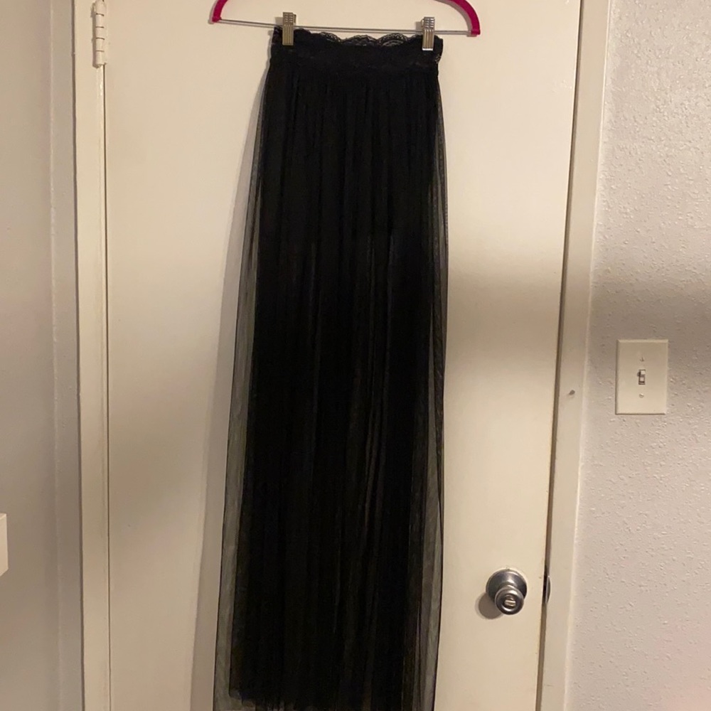 Black maxi skirt